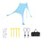 Beach Tent Canopy Anti-UV Sun Shelter Fishing Camping Sun Shade, 2x6-Sectionn Rod, 210x170x200cm - Lake Blue - 1