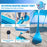 Beach Tent Canopy Anti-UV Sun Shelter Fishing Camping Sun Shade, 2x6-Sectionn Rod, 210x170x200cm - Lake Blue - 6