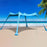 Beach Tent Canopy Sun Shelter Anti-UV Sun Shade Tents for Fishing Backyard Camping, 4x6-Sectionn Rod, 210x170x200cm - Lake Blue - 2