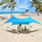 Beach Tent Canopy Sun Shelter Anti-UV Sun Shade Tents for Fishing Backyard Camping, 4x6-Sectionn Rod, 210x170x200cm - Lake Blue - 7