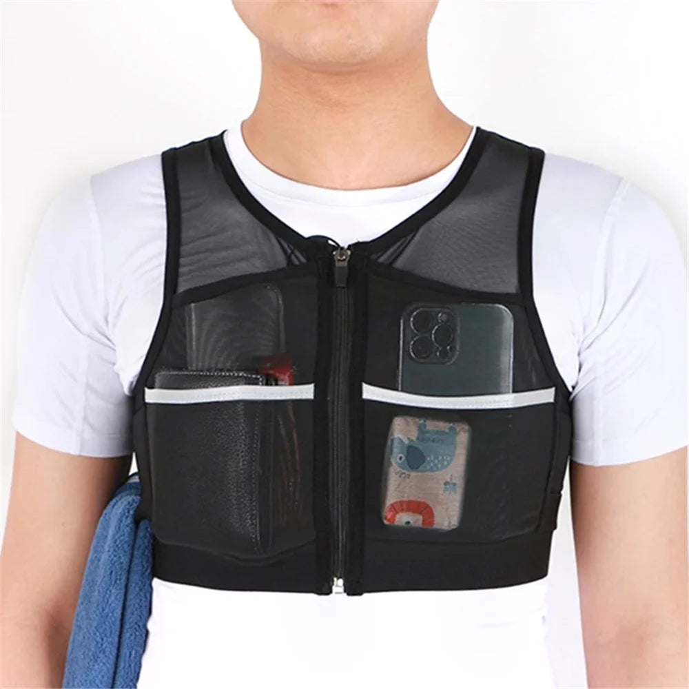 2235 Hydration Running Vest Reflective Sports Chest Bag Front Chest Pack for Cycling Race Marathon Hiking - S - 3