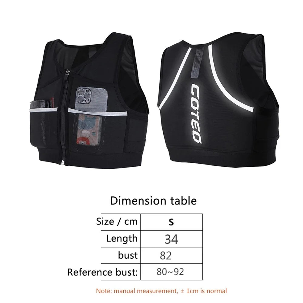 2235 Hydration Running Vest Reflective Sports Chest Bag Front Chest Pack for Cycling Race Marathon Hiking - S - 4
