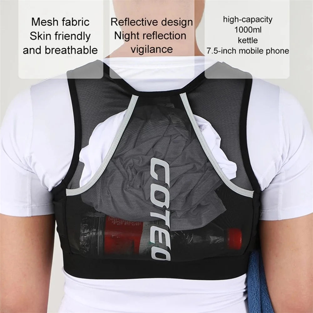 2235 Hydration Running Vest Reflective Sports Chest Bag Front Chest Pack for Cycling Race Marathon Hiking - S - 5