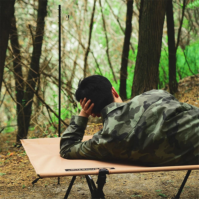 SHINETRIP A357 Single Camping Cot Aluminum Alloy Foldable Tent Bed for Hiking Fishing Hunting Car Travel - Sand Color - 4