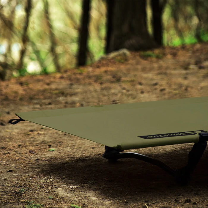 SHINETRIP A357 Single Camping Cot Aluminum Alloy Foldable Tent Bed for Hiking Fishing Hunting Car Travel - Sand Color - 7