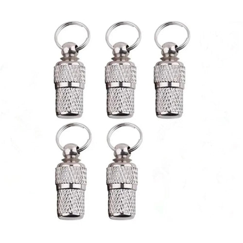 5Pcs Dog Cat Anti-lost Address Label Storage Tube Mini Collar Tube Pet Name Address ID Tags Necklace Pendant - 1