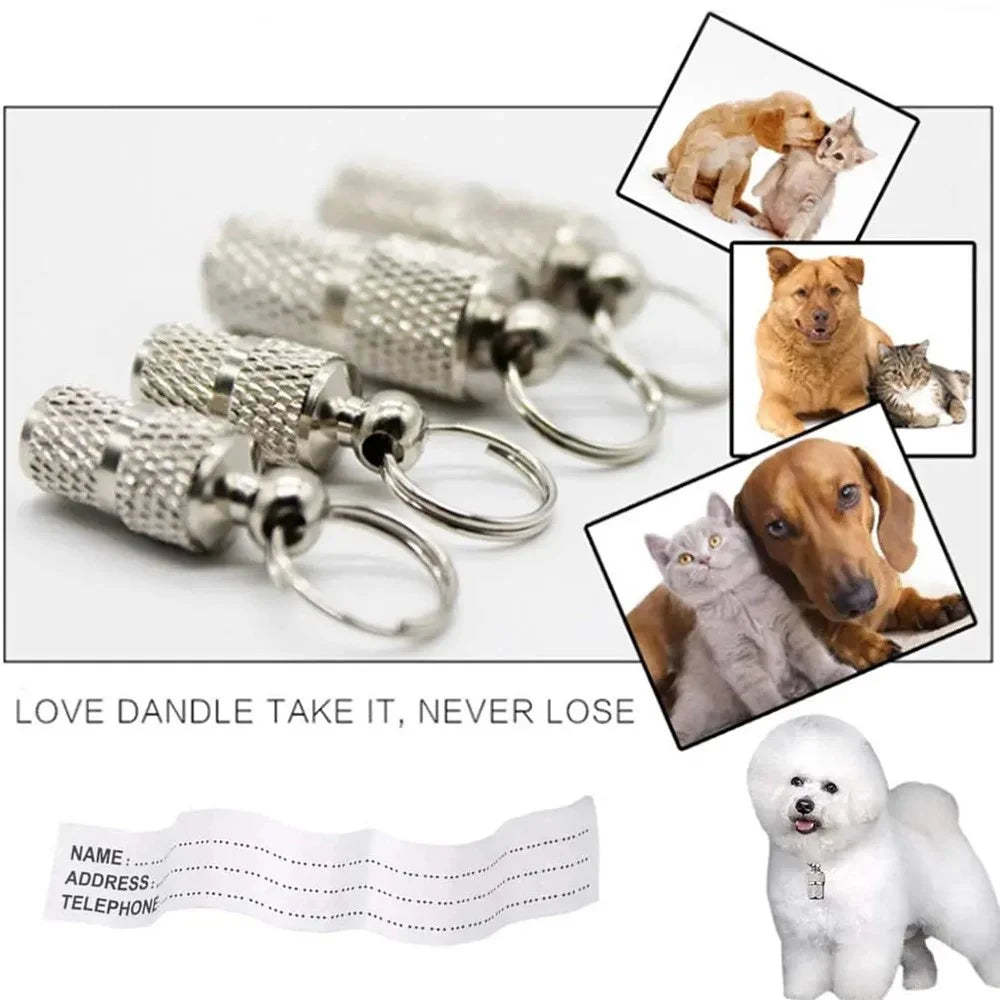 10Pcs Brass Pet Anti-lost Collar Pendant Dog Cat Identity Address Tag Collar Ornament - 5