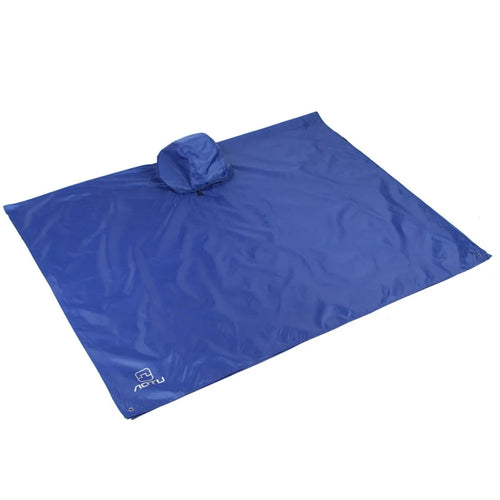 AOTU 3 In 1 Raincoat Backpack Rain Cover Cycling Rain Poncho Waterproof Outdoor Camping Tent Mat - Blue - 1