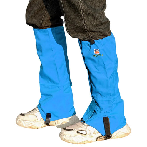AOTU 1Pair Outdoor Oxford Cloth Waterproof Gaiters Leg Cover Boots Shoe Covers for Hiking Camping Climbing Skiing - Blue - 1