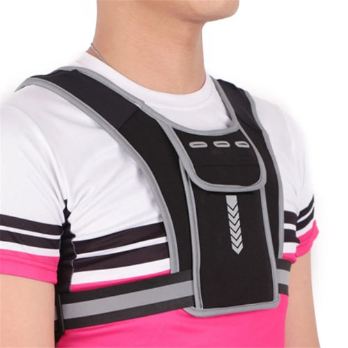 Running Reflective Vest Backpack Outdoor Sports Mobile Phone Chest Bag (Luminous Upgraded Version) - 1