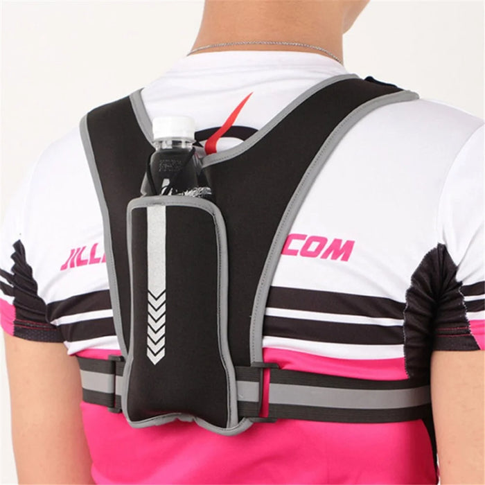 Running Reflective Vest Backpack Outdoor Sports Mobile Phone Chest Bag (Luminous Upgraded Version) - 2