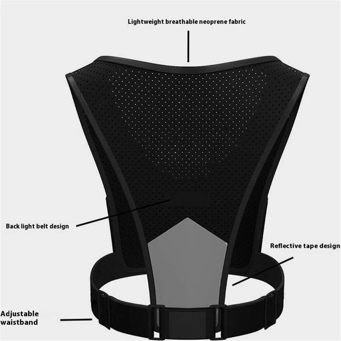 Reflective Vest Cell Phone Pouch Outdoor Sports Mobile Phone Chest Bag for Night Running (Free Size) - 3