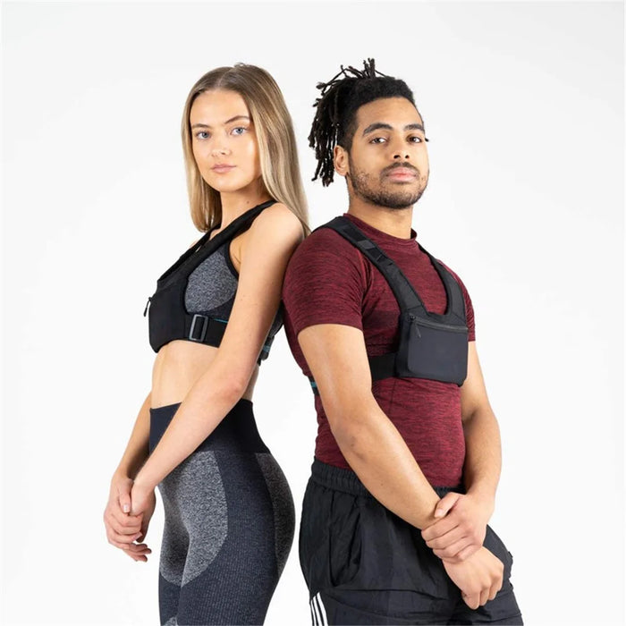 Reflective Vest Cell Phone Pouch Outdoor Sports Mobile Phone Chest Bag for Night Running (Free Size) - 5