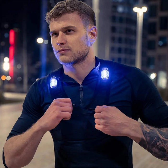 Reflective Vest Cell Phone Pouch Outdoor Sports Mobile Phone Chest Bag for Night Running (Free Size) - 6