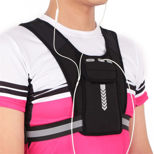 Lightweight Reflective Vest Pouch Outdoor Sports Cell Phone Chest Bag for Running (Standard Version) - 1