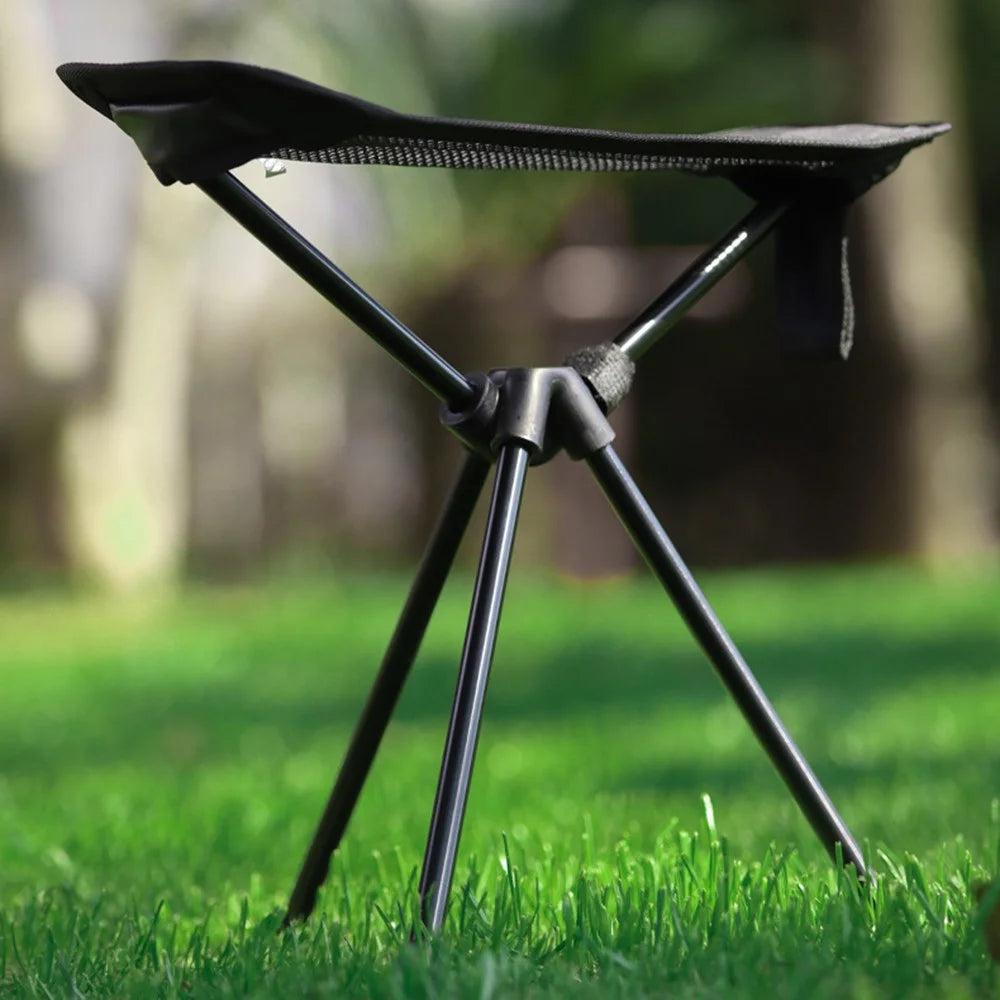 Outdoor Foot Support Stool Leisure Nap Recliner Footrest Aluminum Alloy Mesh Cloth Folding Lazy Footrest - Grey - 2