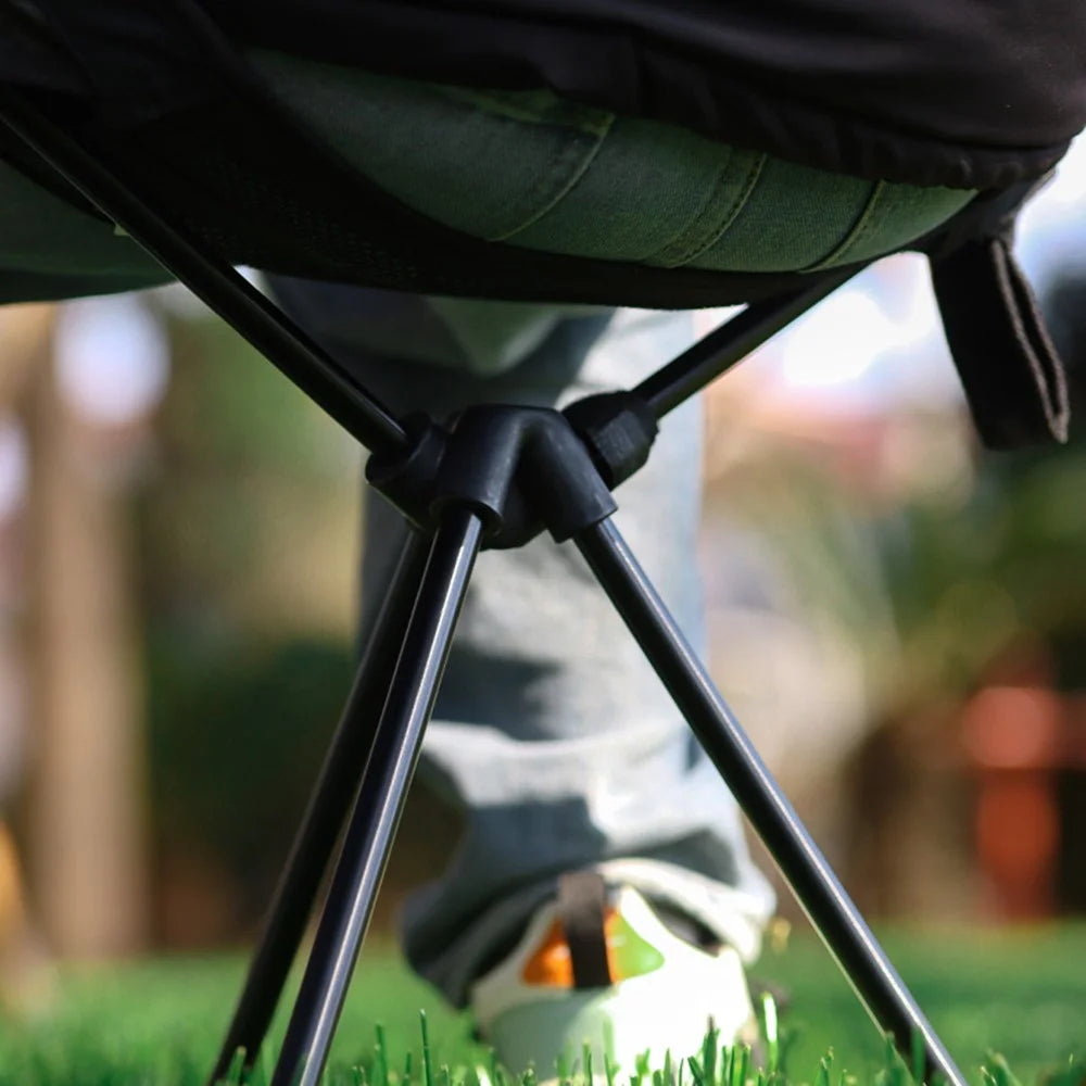 Outdoor Foot Support Stool Leisure Nap Recliner Footrest Aluminum Alloy Mesh Cloth Folding Lazy Footrest - Grey - 3