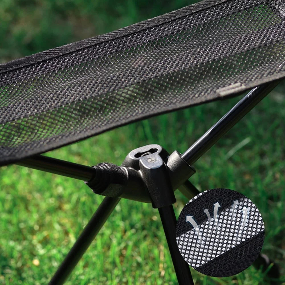Outdoor Foot Support Stool Leisure Nap Recliner Footrest Aluminum Alloy Mesh Cloth Folding Lazy Footrest - Grey - 5