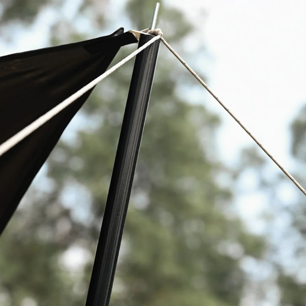 SHINETRIP Outdoor Camping Picnic Tarp 210D Black Coated Oxford Cloth Canopy Anti-UV Rainproof Awning - Gold - 6