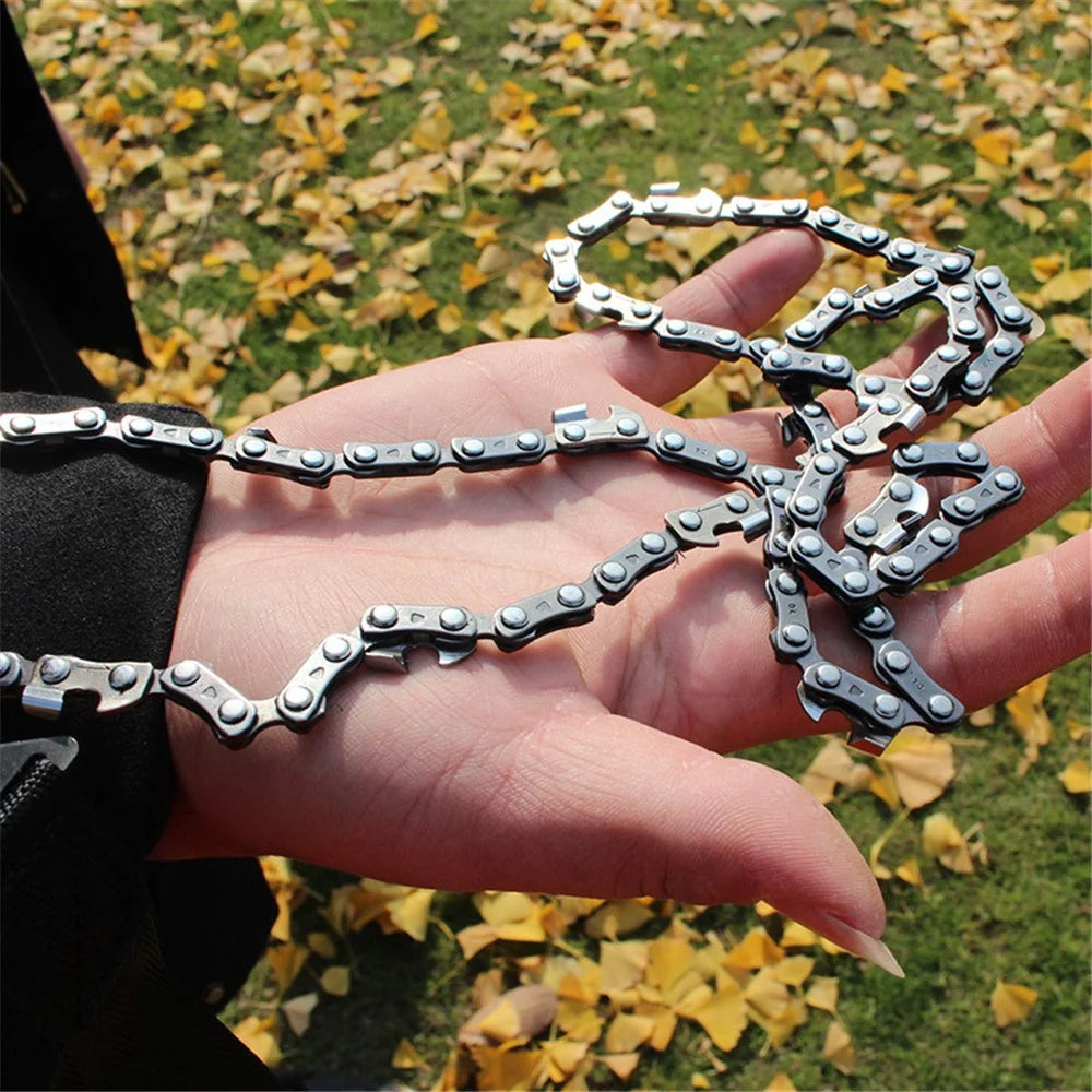 AOTU Portable Outdoor Manganese Steel Chain Saw Camping Hiking 11-Teeth Wire Saw Survival Tool - 2