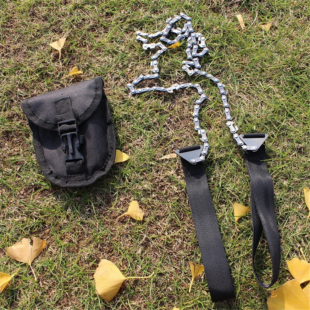 AOTU Portable Outdoor Manganese Steel Chain Saw Camping Hiking 11-Teeth Wire Saw Survival Tool - 3