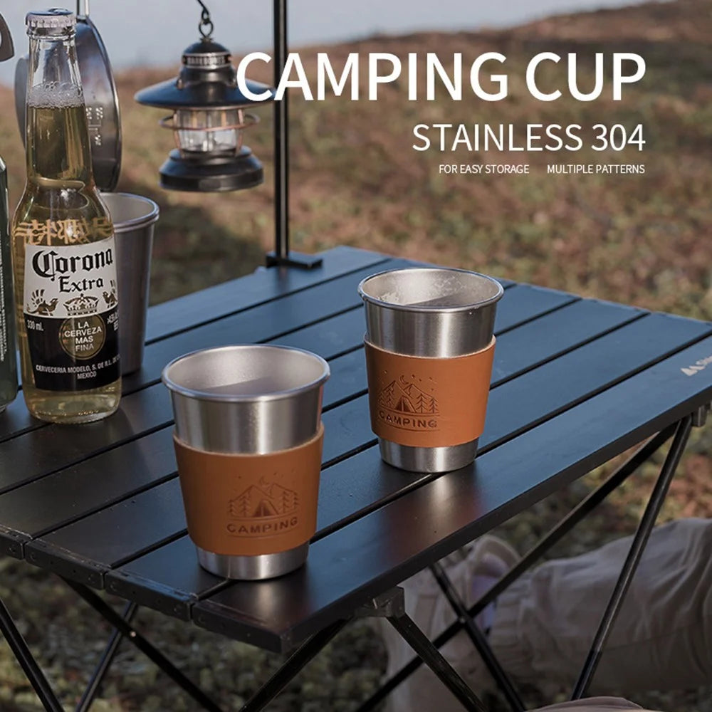 SHINETRIP A403 4Pcs / Set 350ml Stainless Steel Camping Cup Outdoor Traveling Coffee Mug (BPA Free, No FDA Certificate) - Mixture - 2
