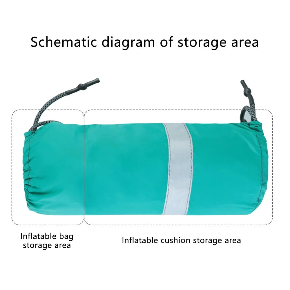 GM-AB03 Portable Storage Bag Nylon + TPU Inflatable Carrying Bag Foldable Organizer Bag - Grey - 3