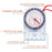 DC47-3 Outdoor Acrylic Compass Map Scale for Hiking, Camping, Trekking Multifunctional Compass with Strap - 3