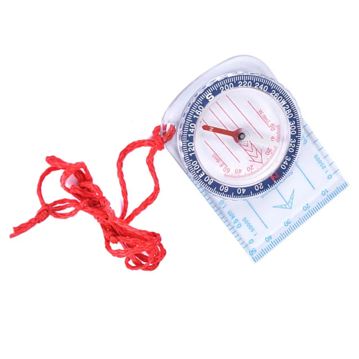 DC47-3 Outdoor Acrylic Compass Map Scale for Hiking, Camping, Trekking Multifunctional Compass with Strap - 6