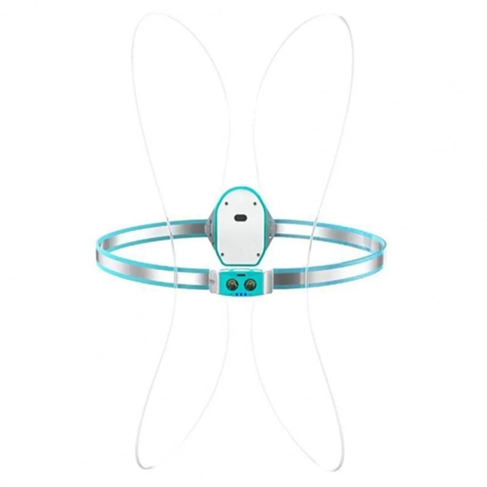 Running Light LED Outdoor USB Rechargeable Working Lamp with RGB Mode Reflective Vest Bicycle Cycling Chest Lamp - Sky Blue - 1