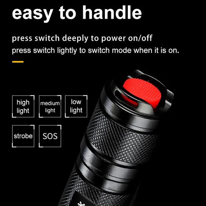 SUPERFIRE C8-H 1200LM Portable Flashlight High Brightness 15W Night Light with 4000mAh Battery - 3
