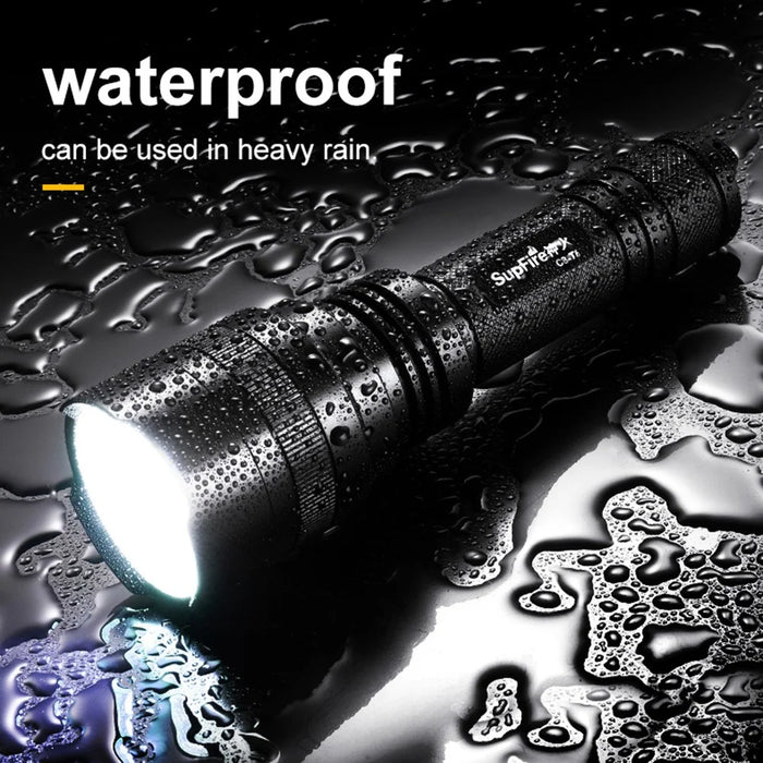 SUPERFIRE C8-H 1200LM Portable Flashlight High Brightness 15W Night Light with 4000mAh Battery - 4