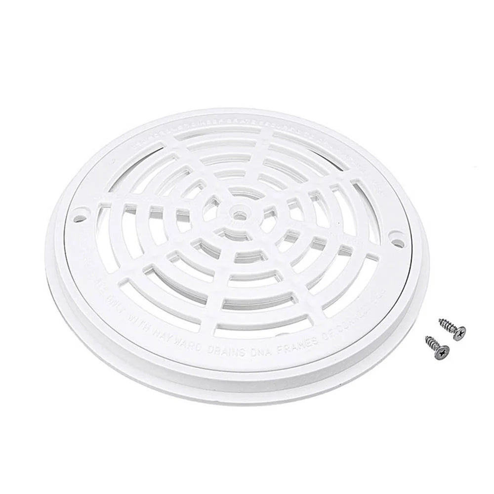 SP-1030 8-Inch Diameter Main Drain Cover ABS Plastic Swimming Pool Replacement Drain Lid with Screws - 1