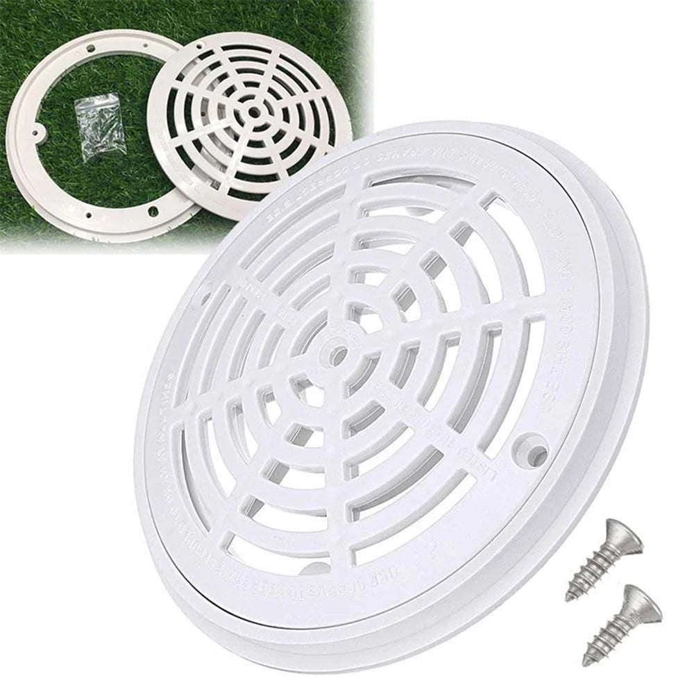 SP-1030 8-Inch Diameter Main Drain Cover ABS Plastic Swimming Pool Replacement Drain Lid with Screws - 4