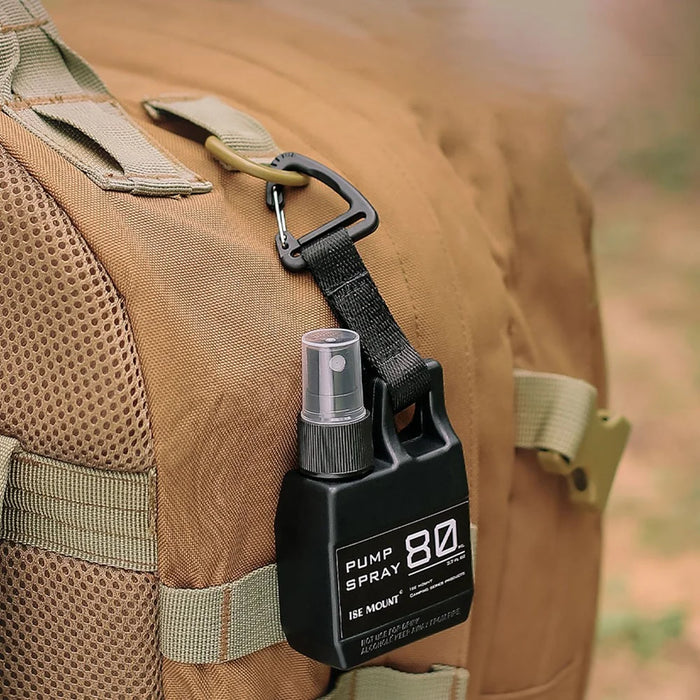 ISE MOUNT 80ml Outdoor Camping Tactical Spray Bottle Portable Travel Bottle with Hook - Khaki - 6