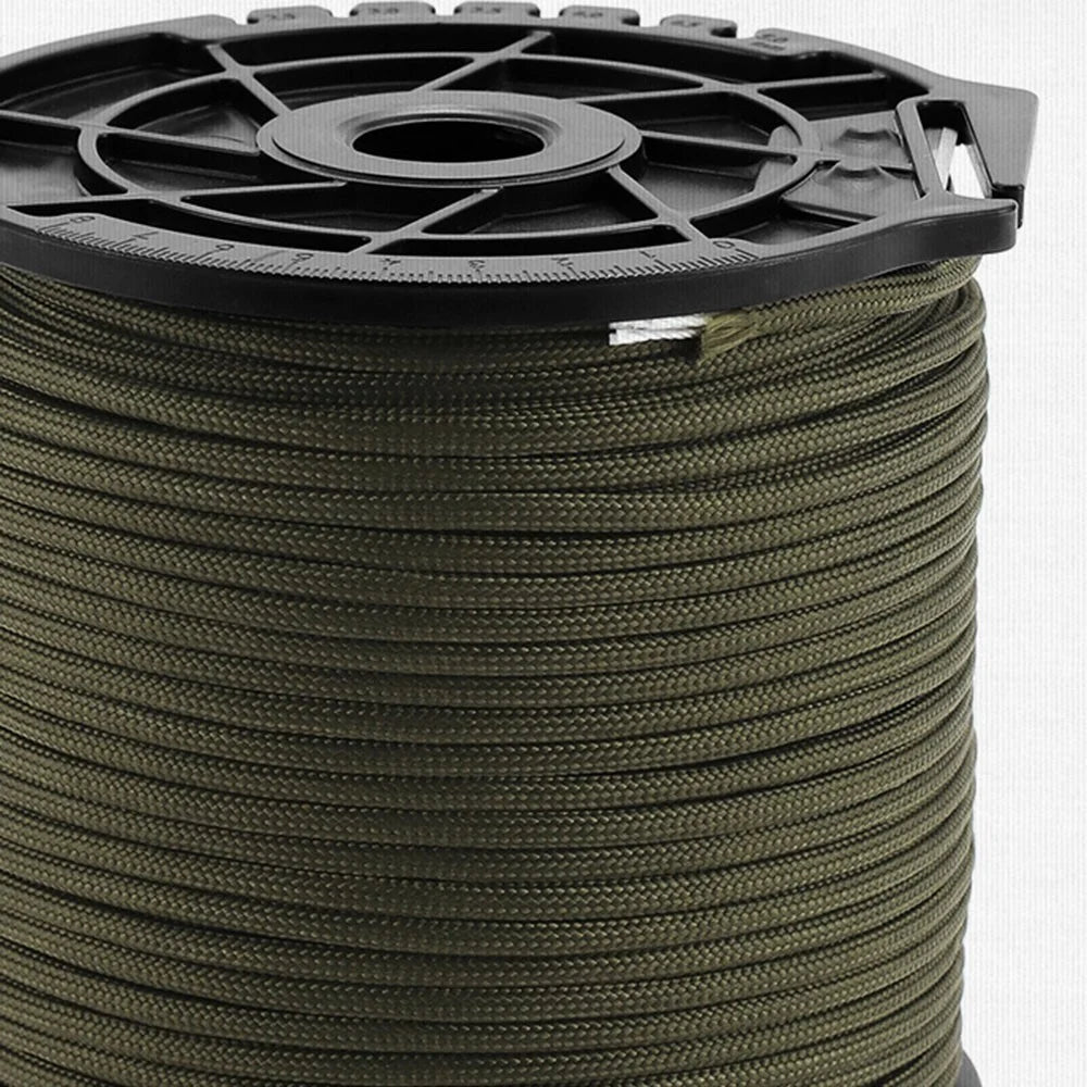 HALIN 100m Outdoor Multifunctional Spool 9 Core Umbrella Rope 4mm Thick Tent Wind Rope - Army Green - 2