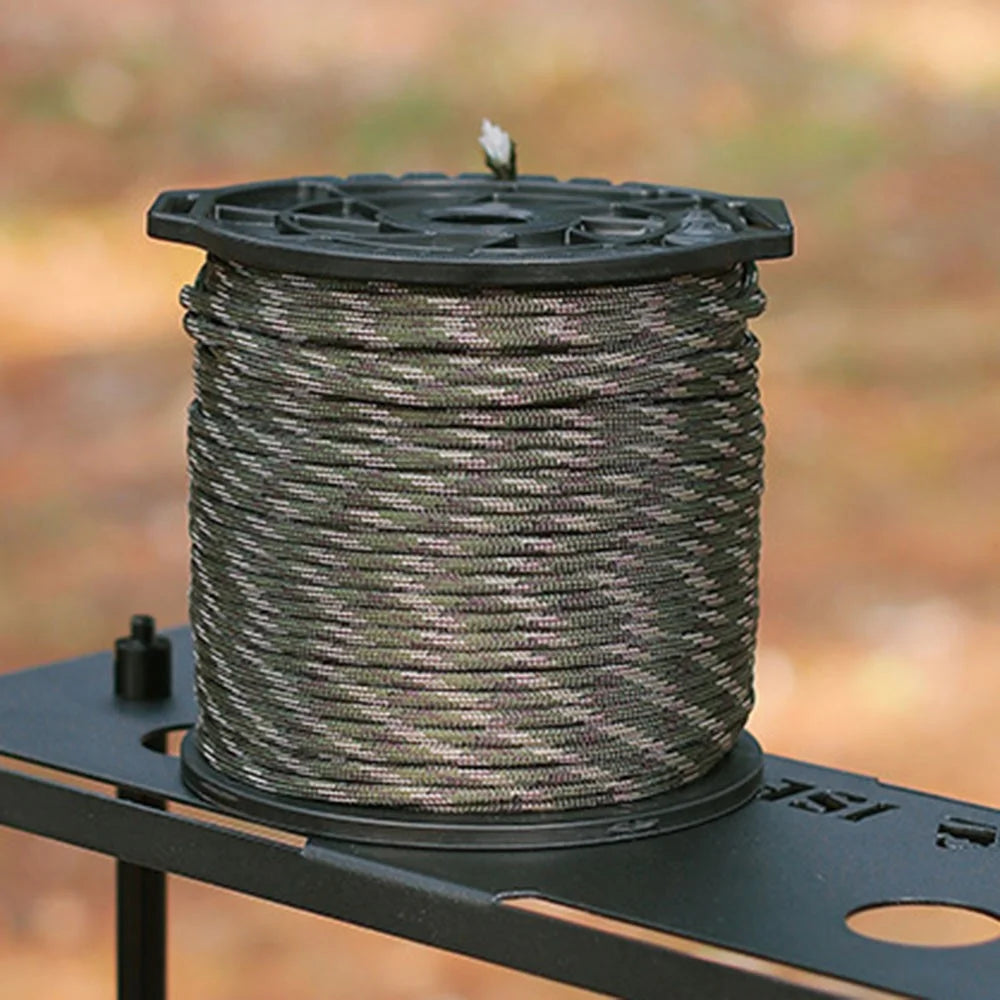 HALIN 100m Outdoor Multifunctional Spool 9 Core Umbrella Rope 4mm Thick Tent Wind Rope - Army Green - 3