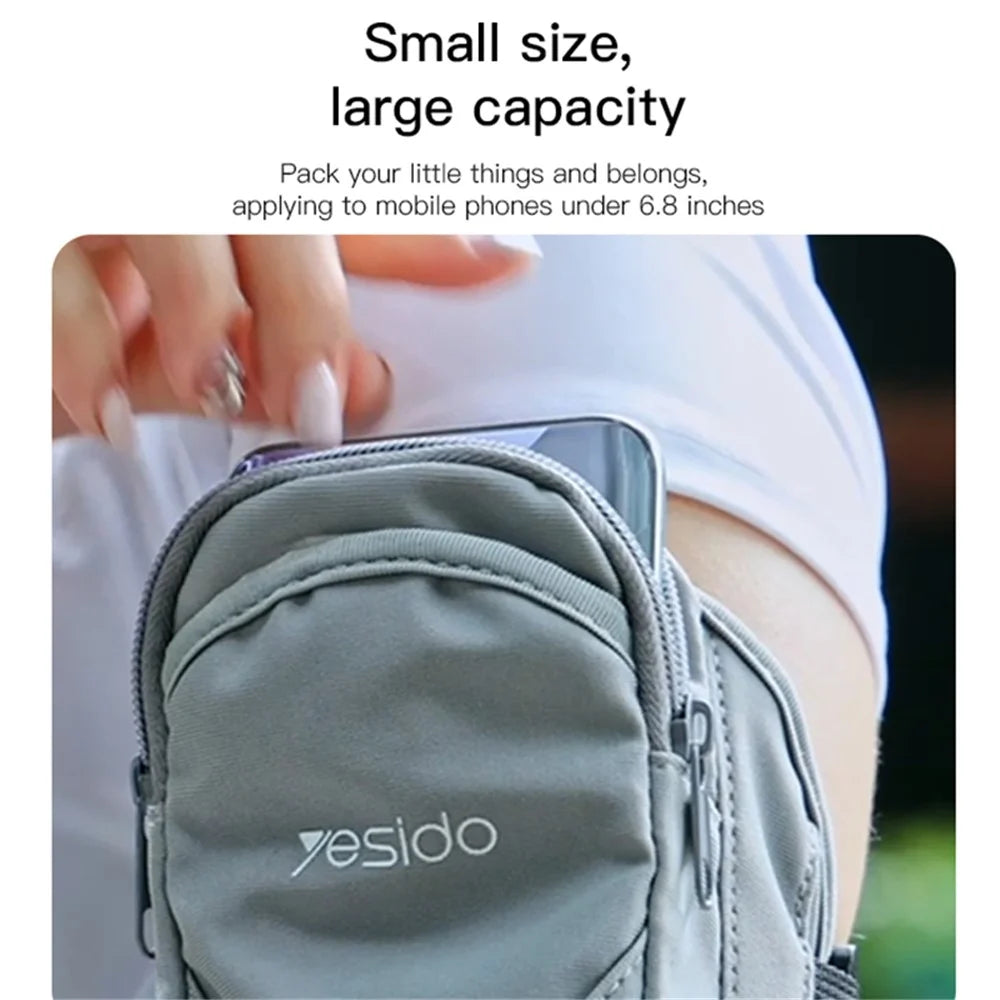 YESIDO WB12 Nylon+Lycra+TPU Sports Armband Pouch Arm Bag Outdoor Carrying Bag for Cell Phone, Coin, Cash - 4