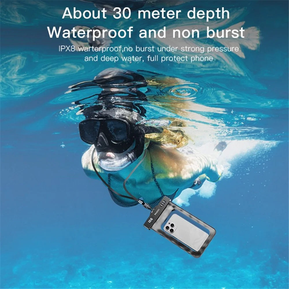 YESIDO WB10 PVC+ABS IPX8 Waterproof Phone Pouch for 6.8-inch Cell Phone Dry Bag with Strap for Outdoor Swimming - 5