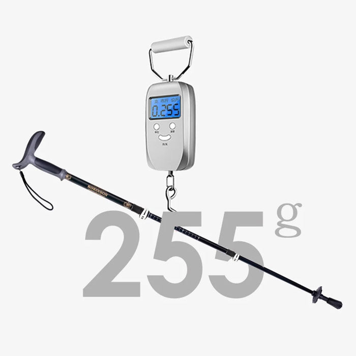 REBORNSUN RBQY0623 Backpacking Carbon Fiber Trekking Pole Camping 3-Section 51-100CM Outdoor Walking Stick - Black - 4