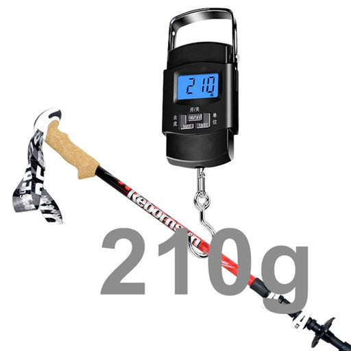 REBORNSUN 62-135CM Outdoor Walking Stick Backpacking Camping 3-Section Carbon Fiber Trekking Pole - Red - 2