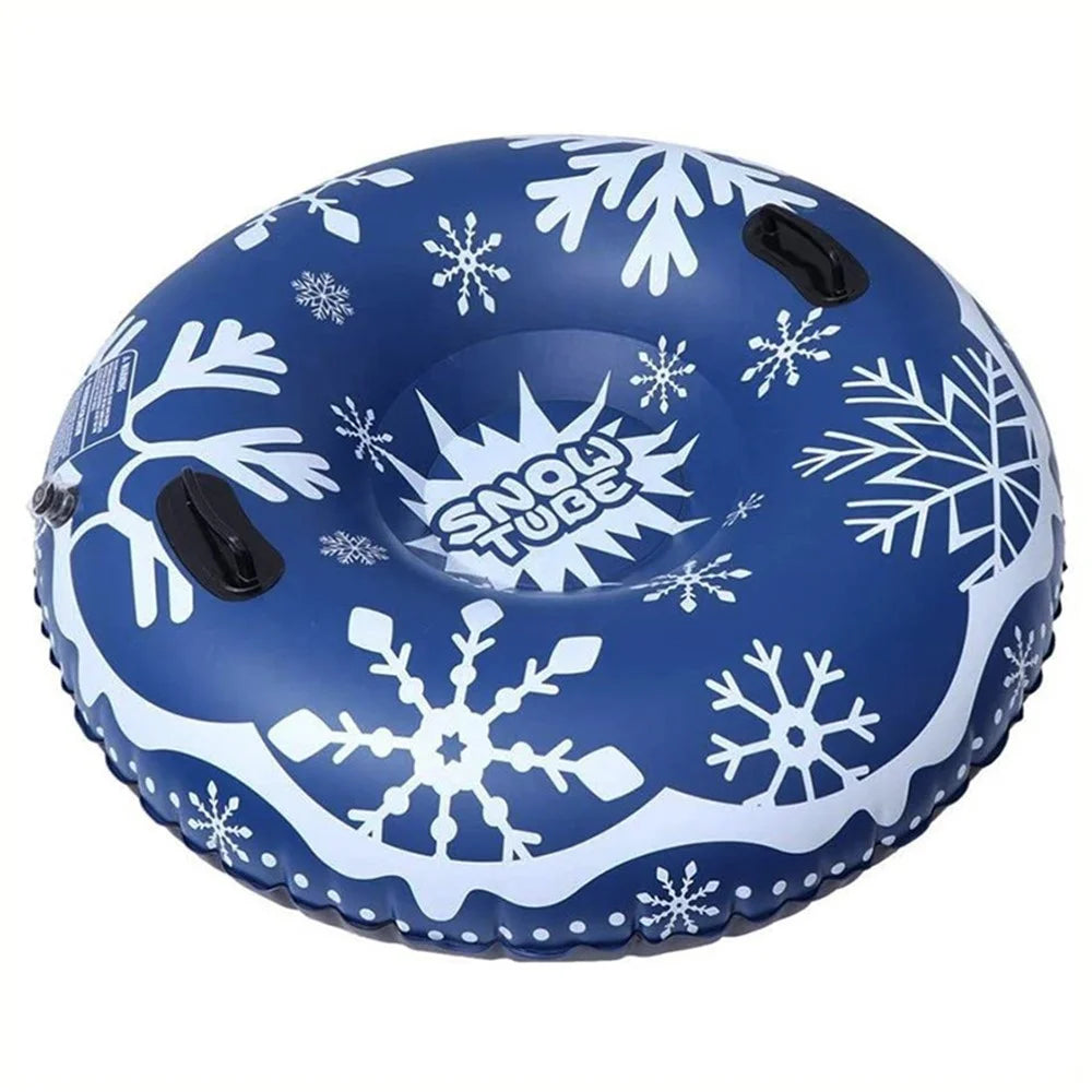 120cm PVC Thickened Inflatable Sled Snowflake Heavy Duty Snow Tube for Outdoor Sledding - 1