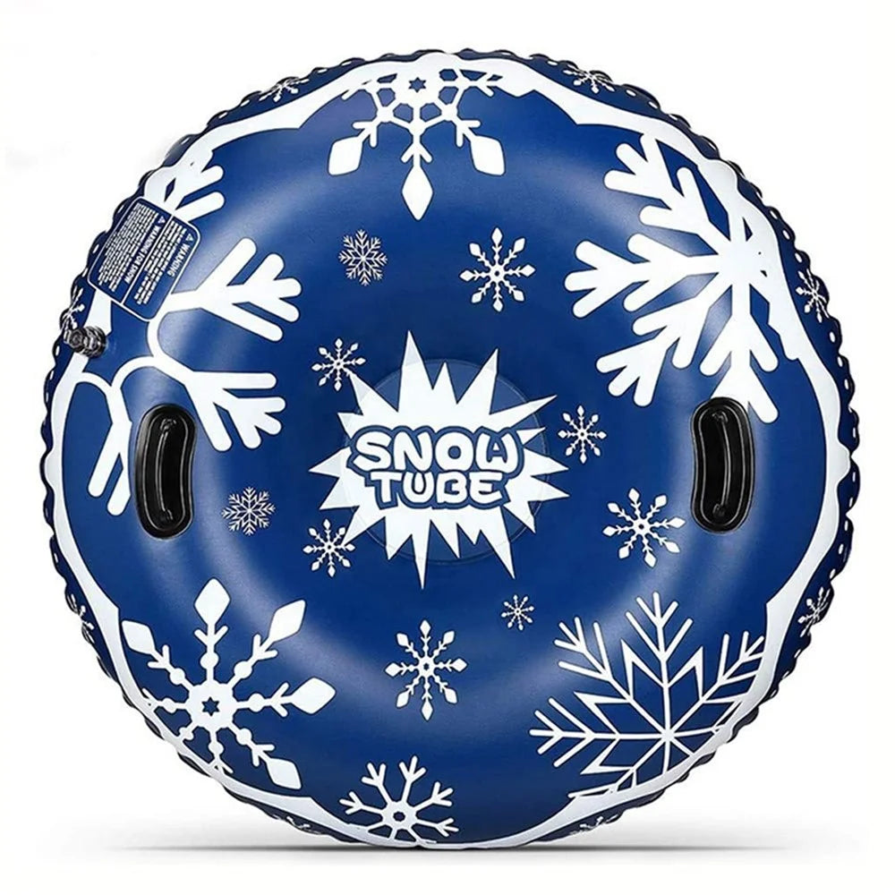 120cm PVC Thickened Inflatable Sled Snowflake Heavy Duty Snow Tube for Outdoor Sledding - 2
