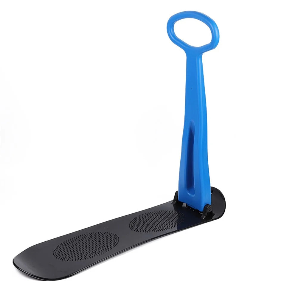 Portable Foldable Kids Ski Board Snow Sledge Outdoor Children HDPE Sleigh Sled - Blue - 2