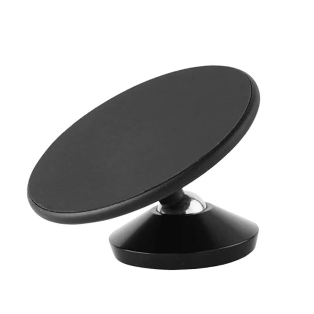 Aluminum Alloy Dual Magnetic Cell Phone Holder Phones Rotating Stand for Gym - Black - 1