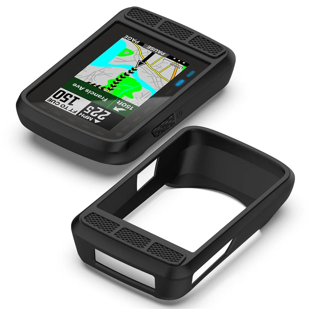 For Wahoo Elemnt Roam2 (WFCC6) Bike Computer Protective Cover Silicone Anti-drop Case - Black - 3