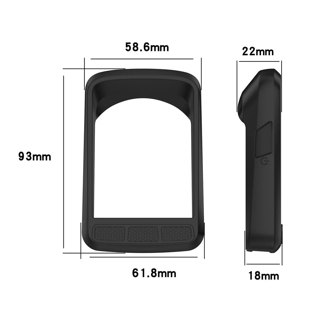 For Wahoo Elemnt Roam2 (WFCC6) Bike Computer Protective Cover Silicone Anti-drop Case - Black - 7