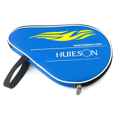 HUIESON HS-PT-H02 Gourd Shape Oxford Cloth+Sponge Cover Ping Pong Paddle Case for 1 Table Tennis Bat Racket - Blue / with Small Pouch - 1