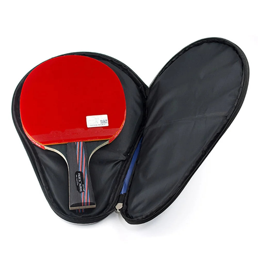 HUIESON HS-PT-H02 Gourd Shape Oxford Cloth+Sponge Cover Ping Pong Paddle Case for 1 Table Tennis Bat Racket - Blue / with Small Pouch - 2