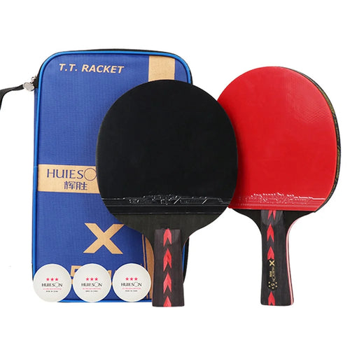 HUIESON 5-Star Table Tennis Bat Table Tennis Racket Player Set for Indoor Outdoor Games - Handshake Grip  /  Pen-holding Style - 1